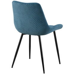 Chaise de salle à manger Sardna Cord bleu