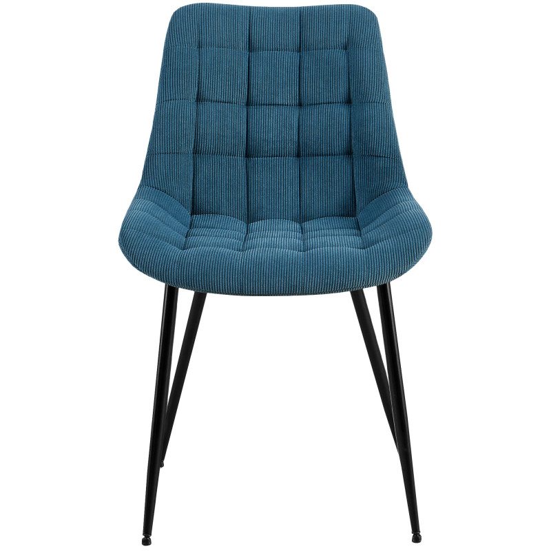 Chaise de salle à manger Sardna Cord bleu