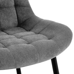 Chaise de salle à manger Sardna Cord gris
