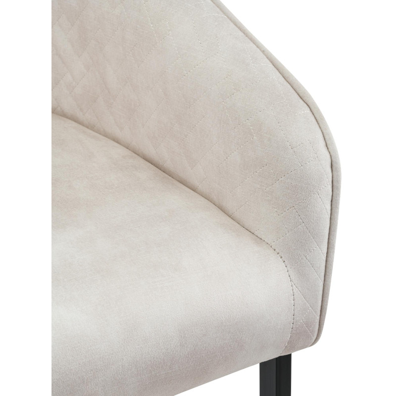 Chaise de salle à manger vintage en velours crème Jarik