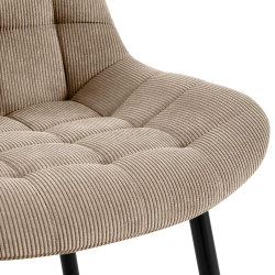 Chaise de salle à manger Sardna Cord taupe