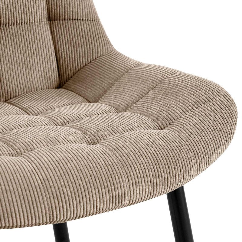 Chaise de salle à manger Sardna Cord taupe