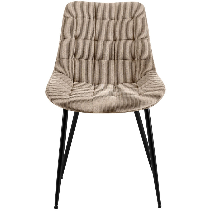 Chaise de salle à manger Sardna Cord taupe