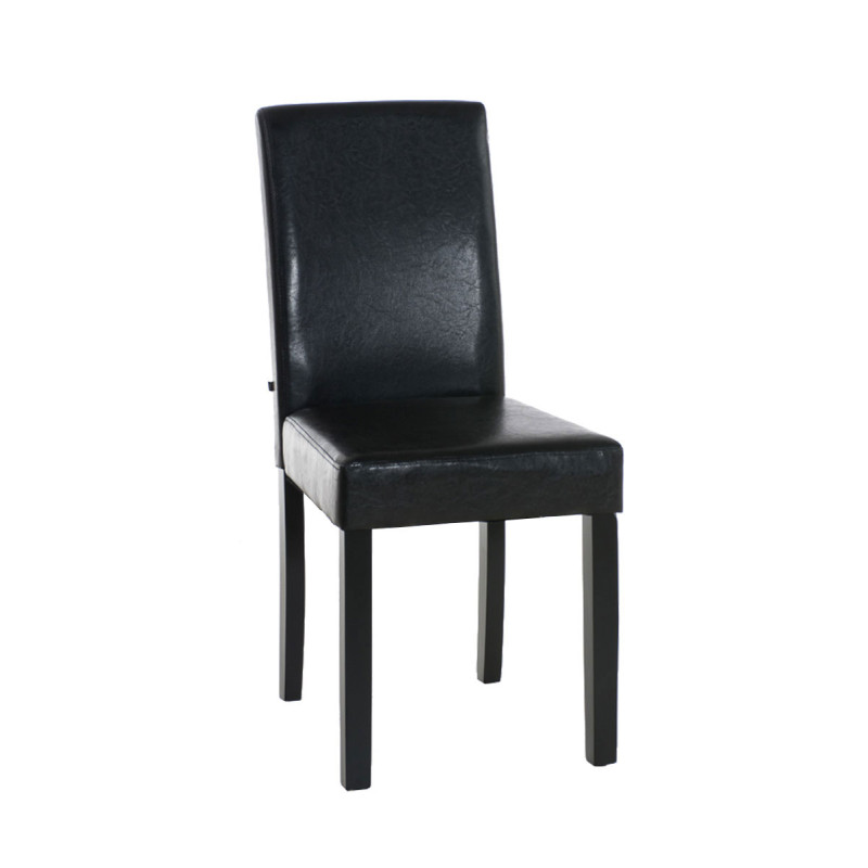 Chaise de salle à manger Ina noir marron