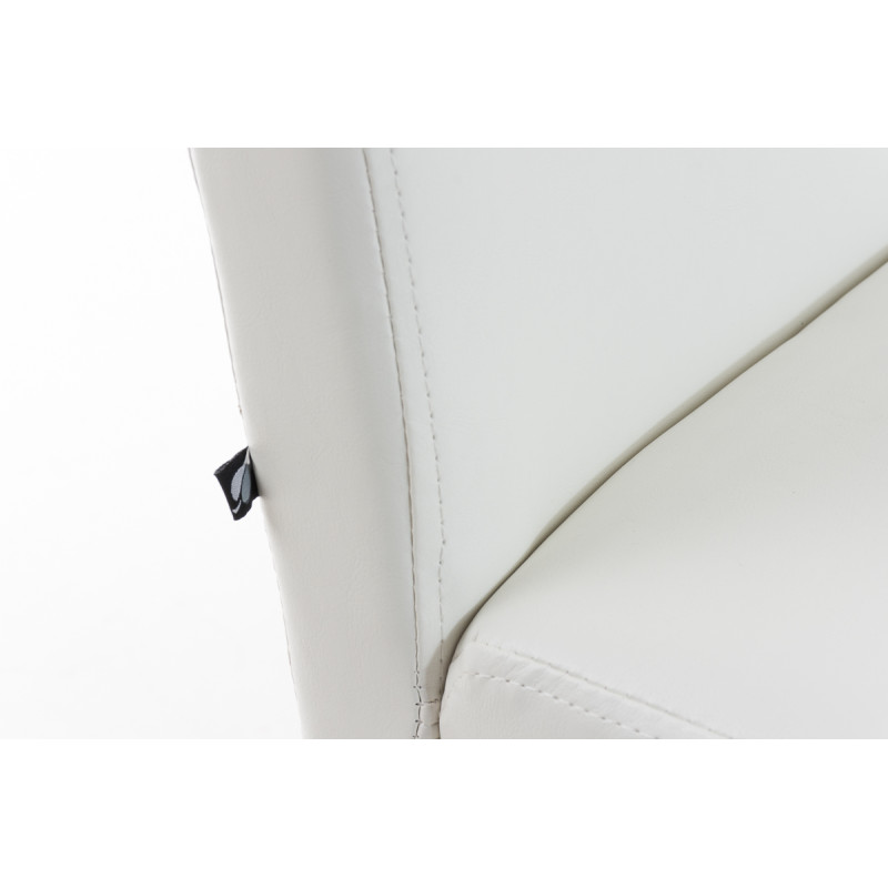 Chaise de salle à manger Ina marron foncé blanc