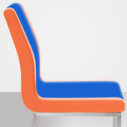 Chaise de salle à manger Colmar orange