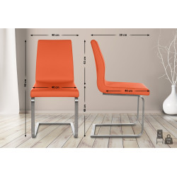 Chaise de salle à manger Belfort orange