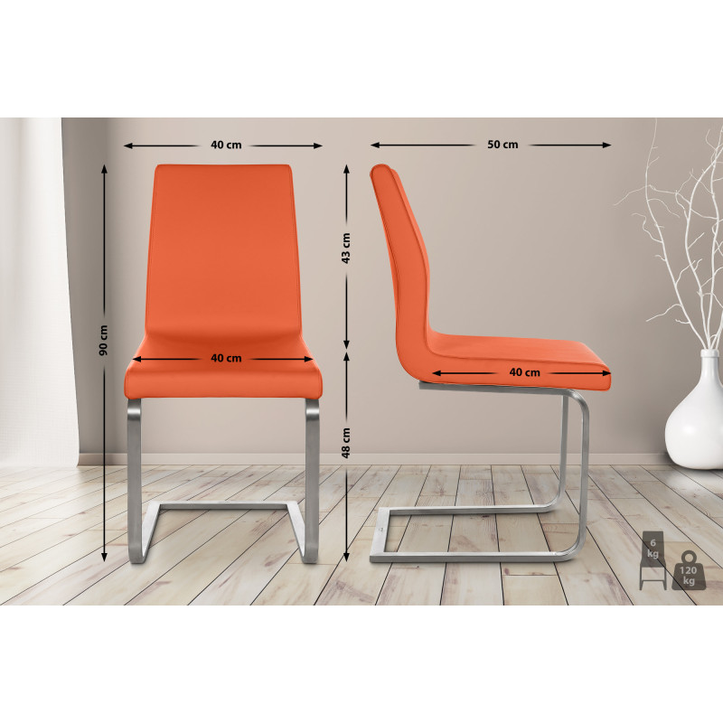 Chaise de salle à manger Belfort orange
