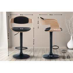 Tabouret de bar Kingston B en tissu