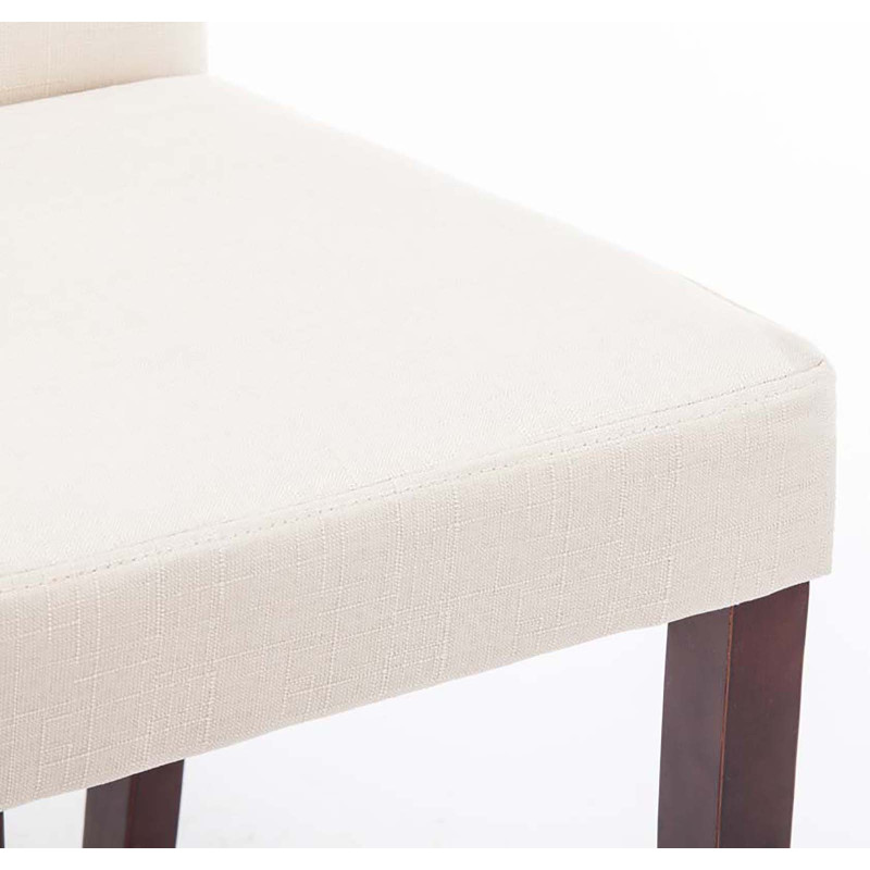 Chaise de salle à manger Ina en tissu crème cappuccino