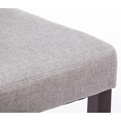 Chaise de salle à manger Ina en tissu cappuccino gris clair