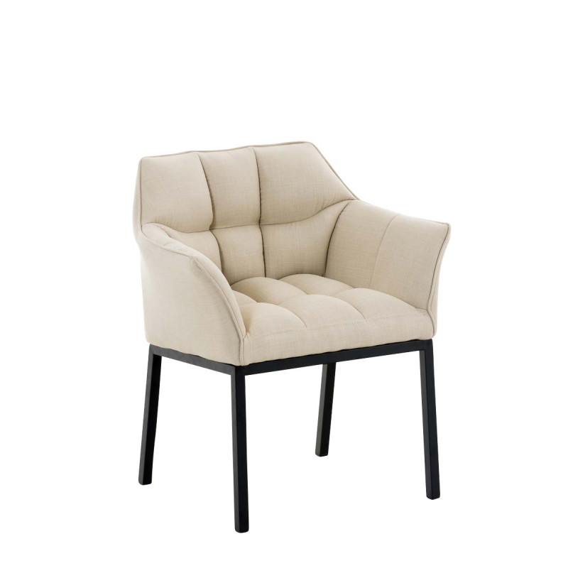 Chaise de salle à manger Octavia B en tissu crème