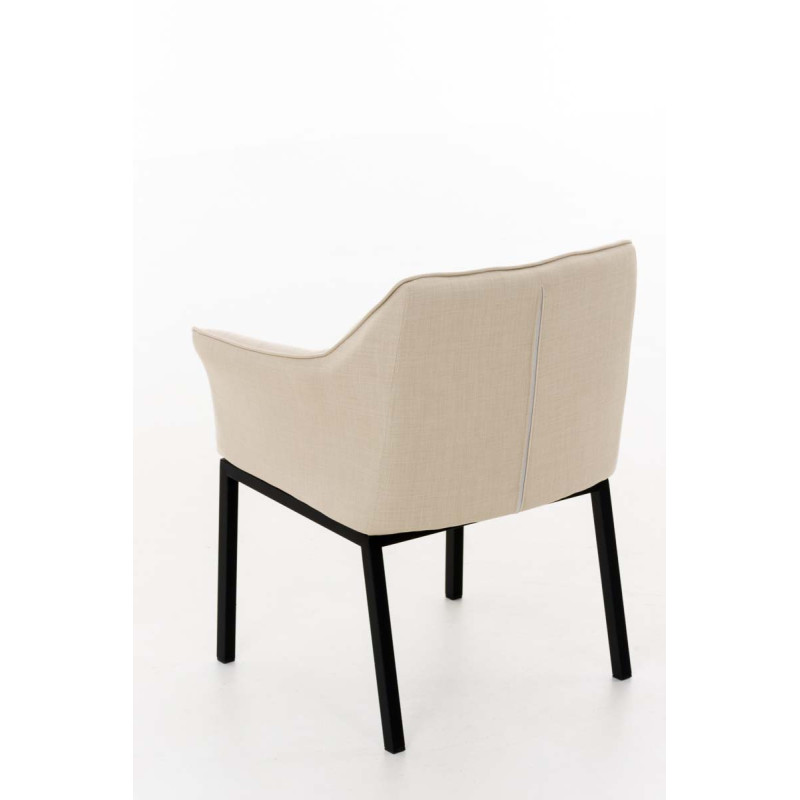Chaise de salle à manger Octavia B en tissu crème