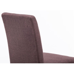 Lot de 2 chaises de salle à manger Ina en tissu marron cappuccino