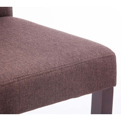 Lot de 2 chaises de salle à manger Ina en tissu marron cappuccino
