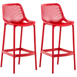 Ensemble de 2 tabourets de bar Air rouge