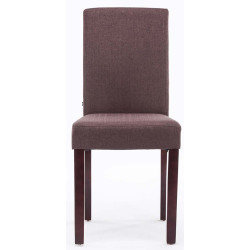 Lot de 4 chaises de salle à manger Ina en tissu marron cappuccino