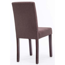 Lot de 4 chaises de salle à manger Ina en tissu marron cappuccino