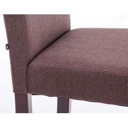 Lot de 4 chaises de salle à manger Ina en tissu marron cappuccino