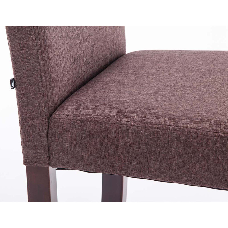 Lot de 4 chaises de salle à manger Ina en tissu marron cappuccino