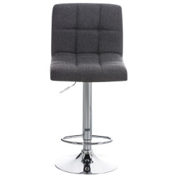 Set di 2 sgabelli Peru in tessuto grigio chiaro