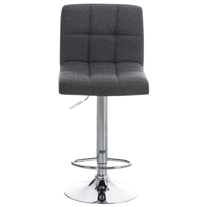 Set di 2 sgabelli Peru in tessuto grigio chiaro