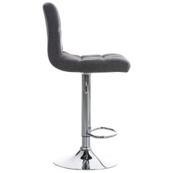 Ensemble de 2 tabourets de bar Peru, tissu C gris clair