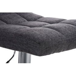 Ensemble de 2 tabourets de bar Peru, tissu C gris clair