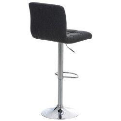 Set di 2 sgabelli Peru in tessuto grigio scuro