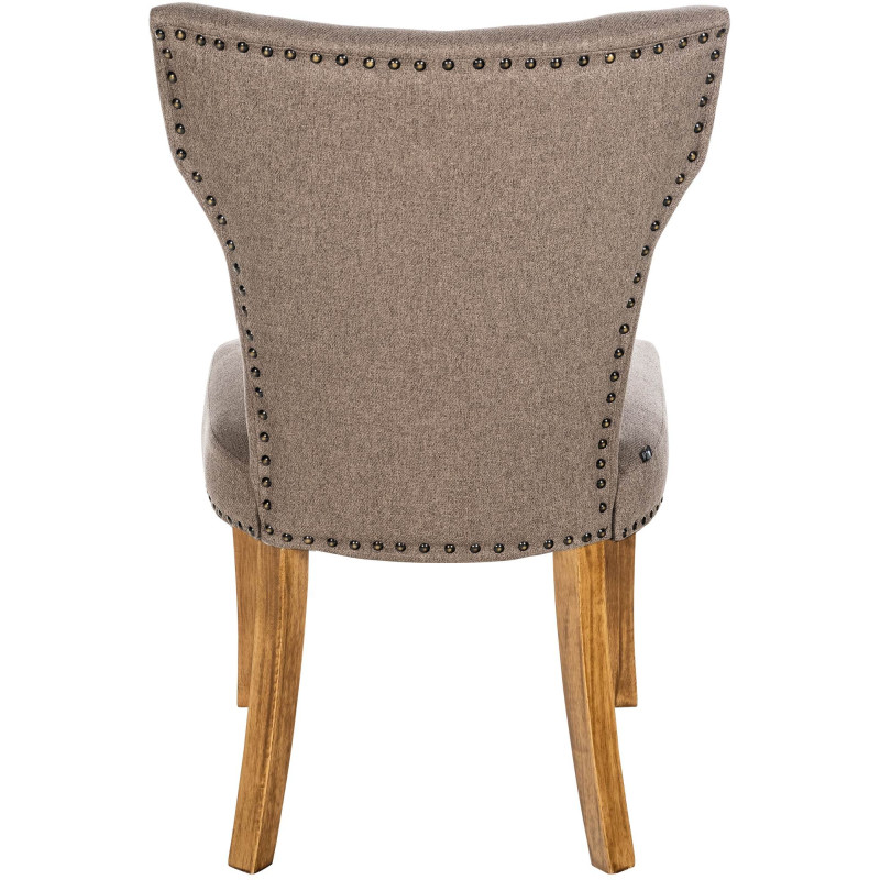 Chaise de salle à manger Zadar en tissu taupe clair antique