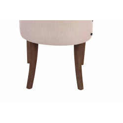Lot de 2 chaises de salle à manger Aberdeen en tissu crème clair antique