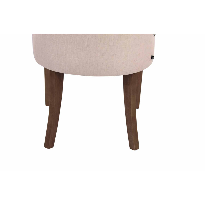 Lot de 2 chaises de salle à manger Aberdeen en tissu crème clair antique