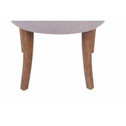 Lot de 2 chaises de salle à manger Aberdeen en tissu gris clair antique