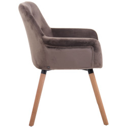 Chaise de salle à manger Cassidy velours natura gris foncé