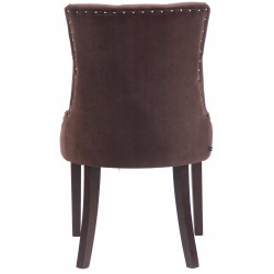 Chaise de salle à manger Aberdeen en velours marron antique