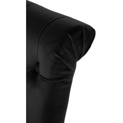 Chaise de salle à manger Lisburn en velours noir