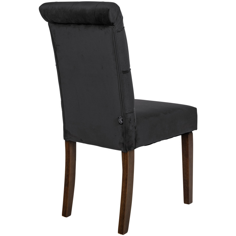 Chaise de salle à manger Lisburn en velours noir