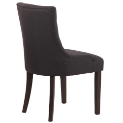 Chaise de salle à manger Inverness en tissu noir antique