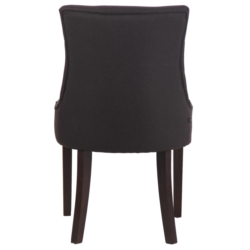 Chaise de salle à manger Inverness en tissu noir antique