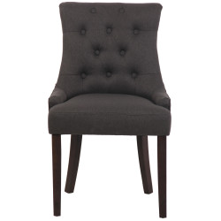 Chaise de salle à manger Inverness en tissu gris foncé antique