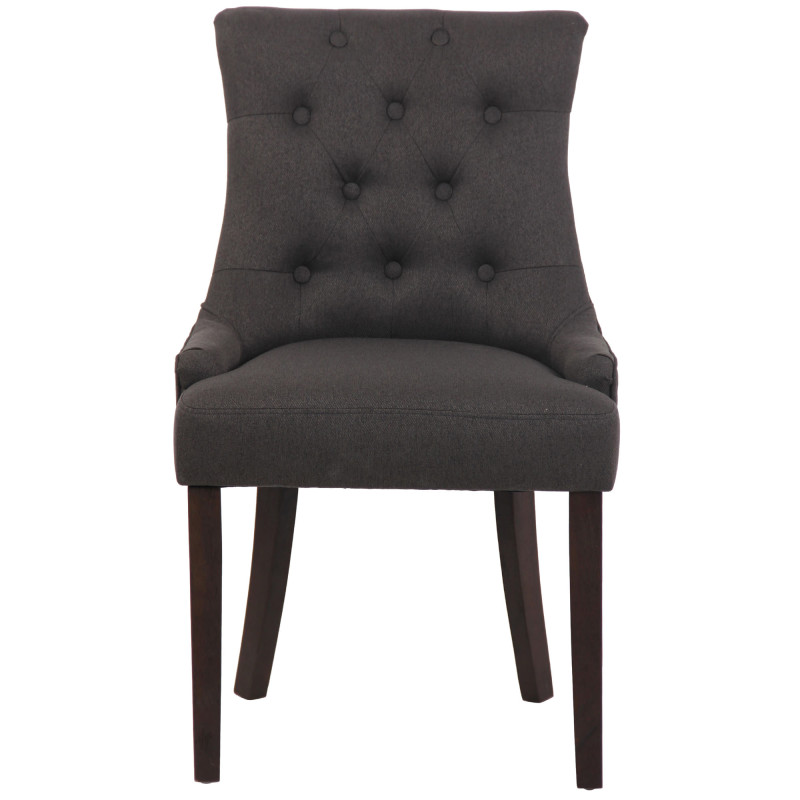 Chaise de salle à manger Inverness en tissu gris foncé antique