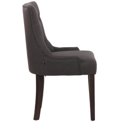 Chaise de salle à manger Inverness en tissu gris foncé antique