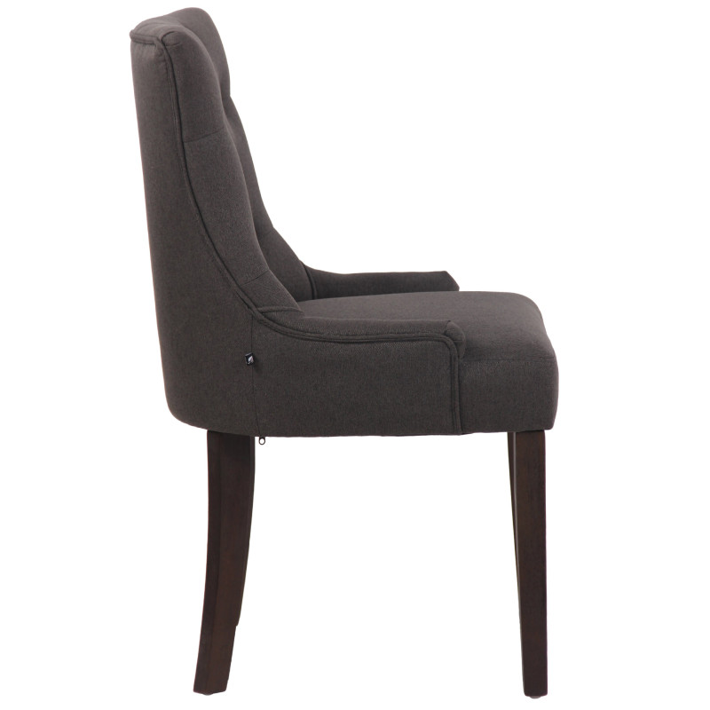 Chaise de salle à manger Inverness en tissu gris foncé antique