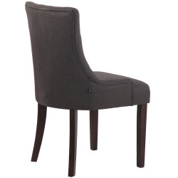 Chaise de salle à manger Inverness en tissu gris foncé antique
