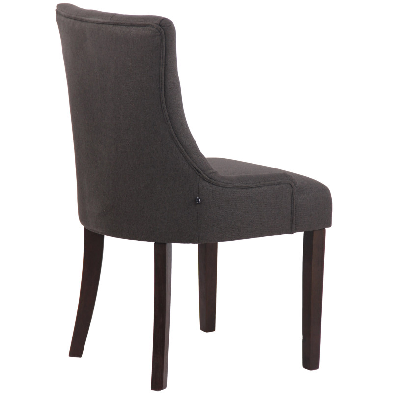 Chaise de salle à manger Inverness en tissu gris foncé antique