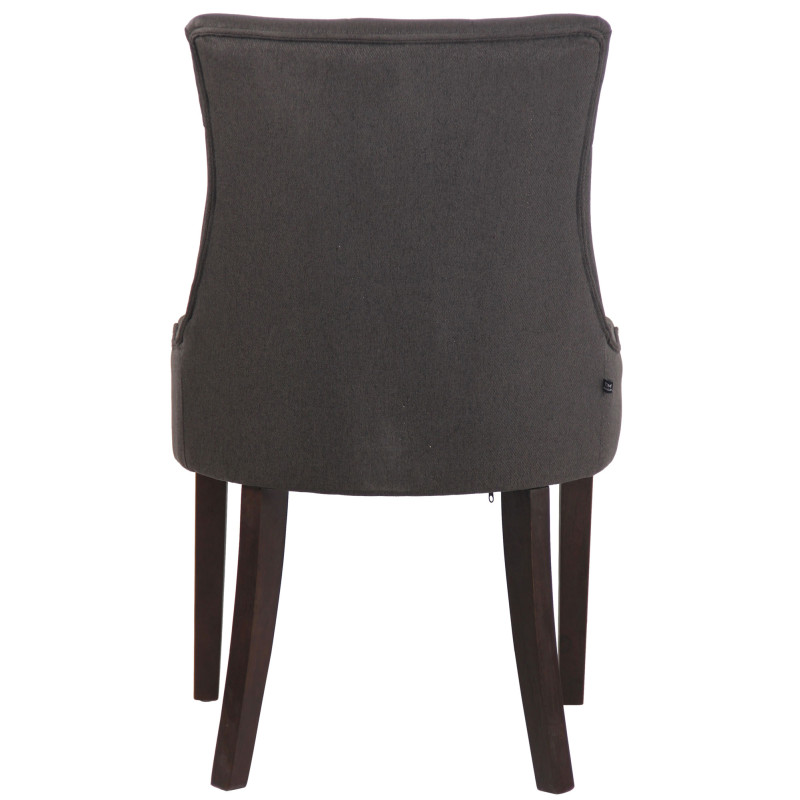 Chaise de salle à manger Inverness en tissu gris foncé antique