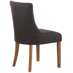 Chaise de salle à manger Inverness en tissu gris clair antique