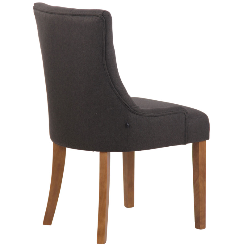 Chaise de salle à manger Inverness en tissu gris clair antique