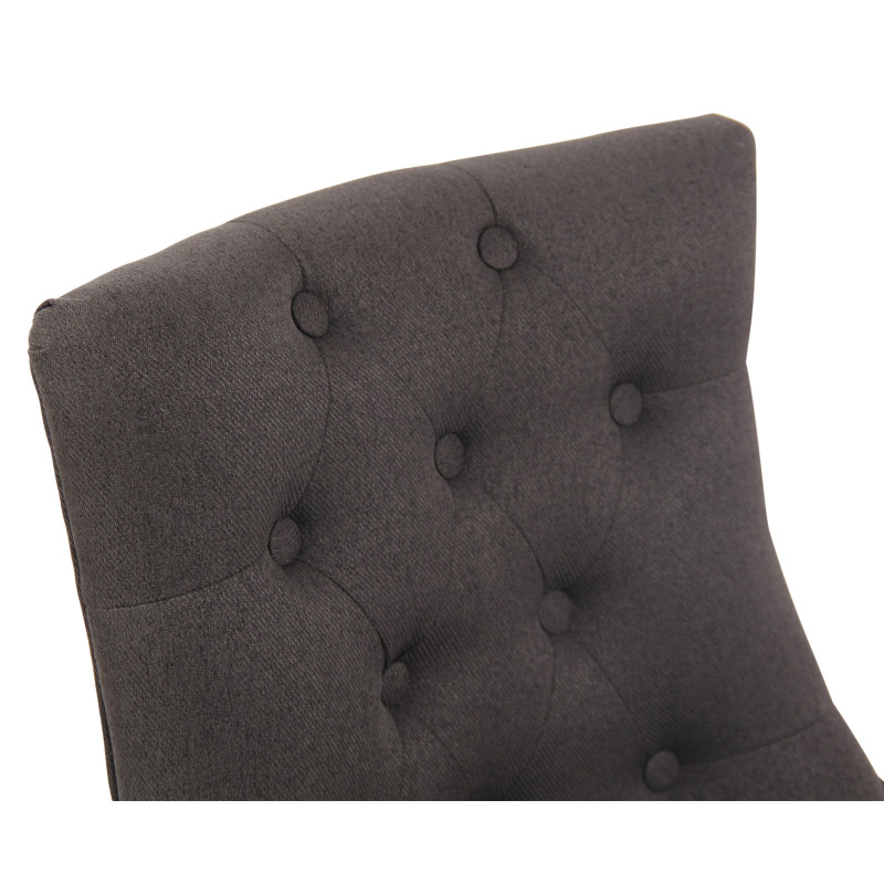 Chaise de salle à manger Inverness en tissu gris clair antique