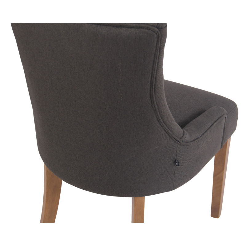 Chaise de salle à manger Inverness en tissu gris clair antique